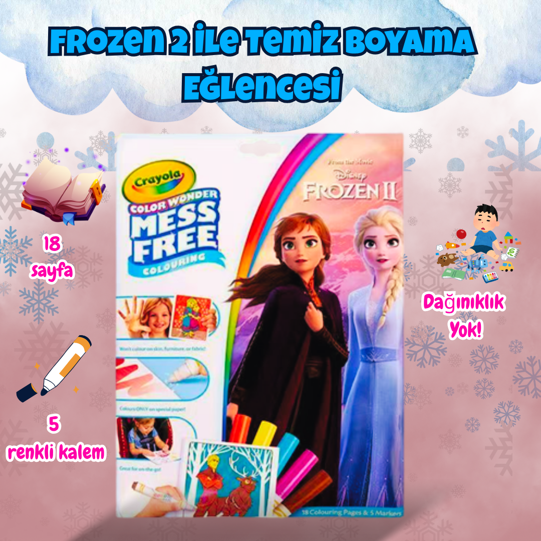 VelocityToys Karlar Ülkesi 2 Boyama Kiti, Lekesiz Boyama, Çocuk Oyunu