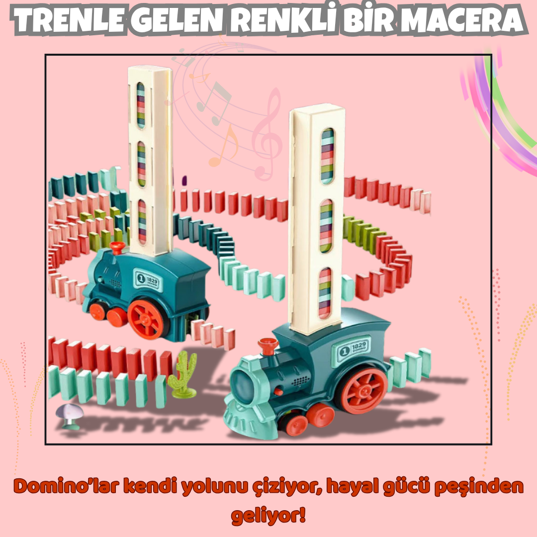 VelocityToys Otomatik Domino Tren Seti, Eğitici Oyuncak, Yaratıcı Oyun Deneyimi