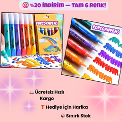 VelocityToys Popcorn 3D Kalem Seti, Duyusal Keşif, Eğitici Sanat Oyunu