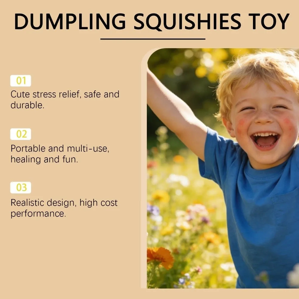 Velocitytoys™–Squishy Dumpling Stress Ball with Steamer Box – Slow Rise Sensory Toy