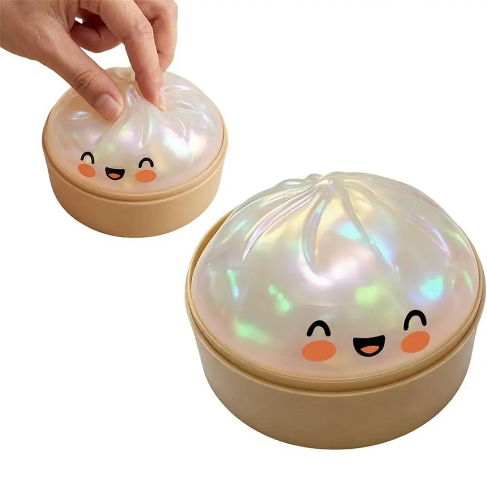 Velocitytoys™–Squishy Dumpling Stress Ball with Steamer Box – Slow Rise Sensory Toy
