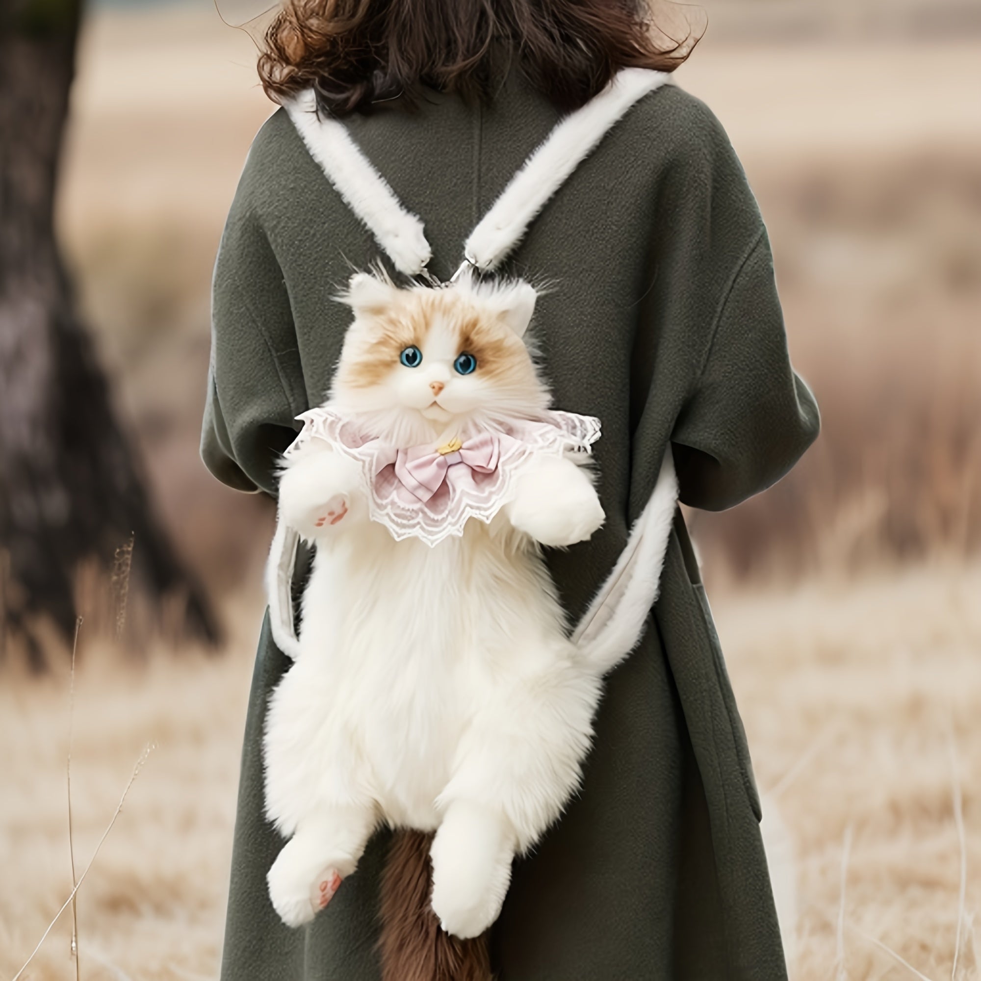 Velocitytoys™ - Ragdoll Cat Backpack – Cozy Companion for Travel & School